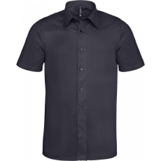 KARIBAN Férfi ing Kariban KA531 Short-Sleeved Cotton/Elastane Shirt -3XL, Navy