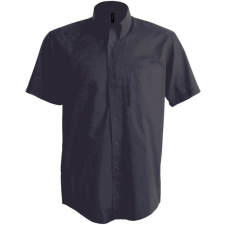 KARIBAN Férfi ing Kariban KA531 Short-Sleeved Cotton/Elastane Shirt -S, Zinc férfi ing