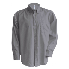 KARIBAN Férfi ing Kariban KA533 Men'S Long-Sleeved Oxford Shirt -L, Oxford Silver
