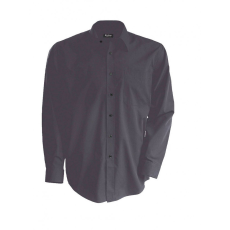 KARIBAN Férfi ing Kariban KA541 Men'S Long-Sleeved Cotton poplin Shirt -2XL, Zinc