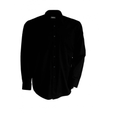 KARIBAN Férfi ing Kariban KA541 Men'S Long-Sleeved Cotton poplin Shirt -3XL, Black