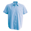 KARIBAN Férfi ing Kariban KA543 Men'S Short-Sleeved Cotton poplin Shirt -3XL, Bright Sky