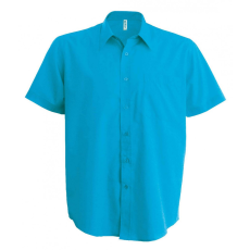 KARIBAN Férfi ing Kariban KA551 Ace - Short-Sleeved Shirt -4XL, Bright Turquoise