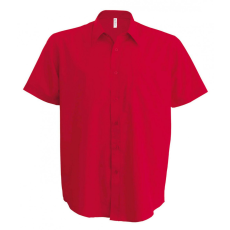 KARIBAN Férfi ing Kariban KA551 Ace - Short-Sleeved Shirt -5XL, Classic Red