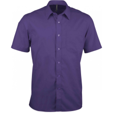 KARIBAN Férfi ing Kariban KA551 Ace - Short-Sleeved Shirt -L, Purple