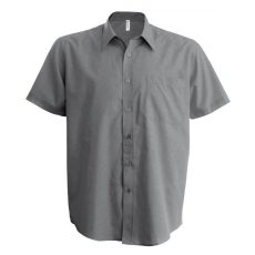 KARIBAN Férfi ing Kariban KA551 Ace - Short-Sleeved Shirt -M, Marl Storm Grey