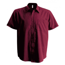 KARIBAN Férfi ing Kariban KA551 Ace - Short-Sleeved Shirt -S, Wine