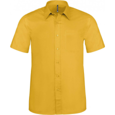 KARIBAN Férfi ing Kariban KA551 Ace - Short-Sleeved Shirt -XS, Yellow