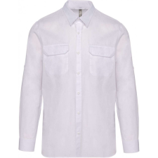 KARIBAN Férfi ing Kariban KA590 Men&#039;S Long-Sleeved Safari Shirt -2XL, White férfi ing