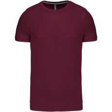 KARIBAN Férfi jersey rövid ujjú póló, Kariban KA356, Wine-XL