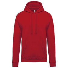 KARIBAN Férfi kapucnis pulóver, Kariban KA476, Cherry Red-XL férfi pulóver, kardigán
