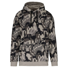 KARIBAN Férfi kapucnis pulóver, Kariban KA476, Grey Camouflage-4XL
