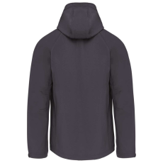 KARIBAN Férfi kapucnis softshell dzseki, Kariban KA413, Titanium-L