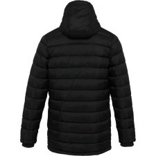 KARIBAN Férfi kapucnis steppelt kabát, Kariban KA6128, Black-M férfi kabát, dzseki