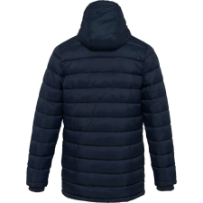 KARIBAN Férfi kapucnis steppelt kabát, Kariban KA6128, Navy-M férfi kabát, dzseki