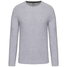 KARIBAN Férfi kereknyakú hosszú ujjú póló, Kariban KA359, Oxford Grey-3XL