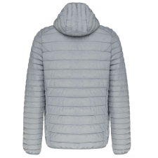 KARIBAN Férfi meleg és ultrakönnyű kapucnis bélelt kabát , Kariban KA6110, Marl Silver-4XL férfi kabát, dzseki