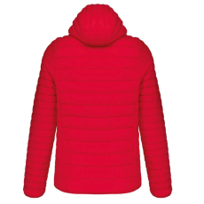 KARIBAN Férfi meleg és ultrakönnyű kapucnis bélelt kabát , Kariban KA6110, Red-L