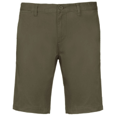 KARIBAN Férfi mosott hatású bermuda, Kariban KA750, Light Khaki-46