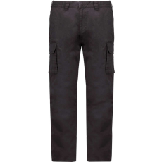 KARIBAN férfi oldalzsebes sztrecs nadrág KA744, Dark Grey-52