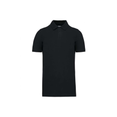 KARIBAN Férfi organikus férfi piké pamut póló, Kariban KA2025, Black-3XL