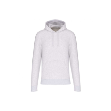KARIBAN Férfi organikus kapucnis pulóver, Kariban KA4027, Ash Heather-3XL