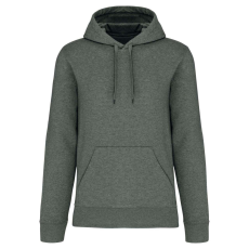 KARIBAN Férfi organikus kapucnis pulóver, Kariban KA4027, Green Marble Heather-3XL