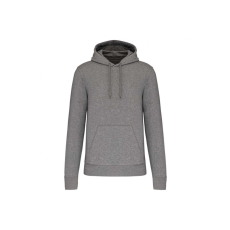 KARIBAN Férfi organikus kapucnis pulóver, Kariban KA4027, Grey Heather-L