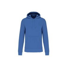 KARIBAN Férfi organikus kapucnis pulóver, Kariban KA4027, Light Royal Blue-L férfi pulóver, kardigán