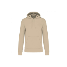 KARIBAN Férfi organikus kapucnis pulóver, Kariban KA4027, Light Sand-XL férfi pulóver, kardigán
