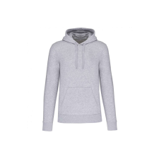KARIBAN Férfi organikus kapucnis pulóver, Kariban KA4027, Oxford Grey-XL férfi pulóver, kardigán