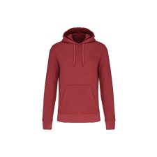 KARIBAN Férfi organikus kapucnis pulóver, Kariban KA4027, Terracotta Red-XL férfi pulóver, kardigán