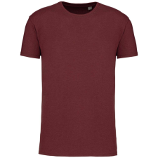 KARIBAN Férfi organikus rövid ujjú póló, Kariban KA3025IC, Wine Heather-S férfi póló