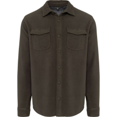 KARIBAN Férfi polár felső sherpa béléssel, Kariban KA582, Dark Khaki/Storm Grey-2XL