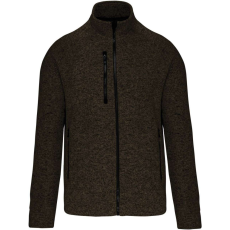 KARIBAN Férfi poliészter cipzáras dzseki, Kariban KA9106, Dark Khaki Melange-XL