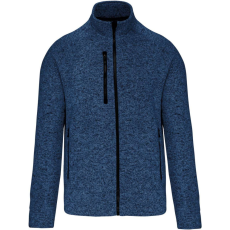 KARIBAN Férfi poliészter cipzáras dzseki, Kariban KA9106, Navy Melange-4XL