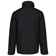 KARIBAN Férfi rejtett kapucnis kabát levehető ujjakkal, Kariban KA693, Black-3XL férfi kabát, dzseki