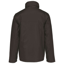 KARIBAN Férfi rejtett kapucnis kabát levehető ujjakkal, Kariban KA693, Dark Grey-2XL férfi kabát, dzseki