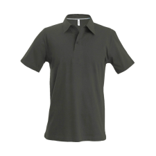 KARIBAN Férfi rövid ujjú galléros piké póló, Kariban KA241, Dark Khaki-L férfi póló