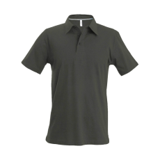 KARIBAN Férfi rövid ujjú galléros piké póló, Kariban KA241, Dark Khaki-XL
