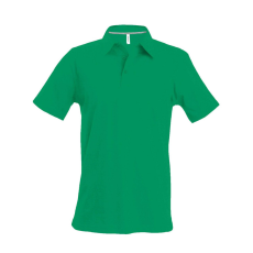 KARIBAN Férfi rövid ujjú galléros piké póló, Kariban KA241, Kelly Green-3XL
