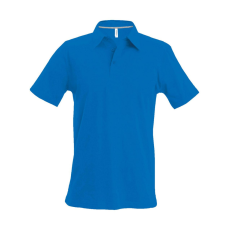 KARIBAN Férfi rövid ujjú galléros piké póló, Kariban KA241, Light Royal Blue-L