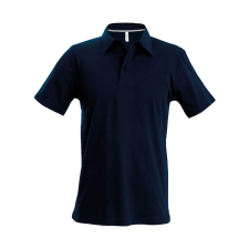KARIBAN Férfi rövid ujjú galléros piké póló, Kariban KA241, Navy-XL férfi póló