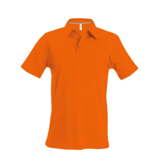 KARIBAN Férfi rövid ujjú galléros piké póló, Kariban KA241, Orange-4XL