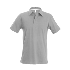KARIBAN Férfi rövid ujjú galléros piké póló, Kariban KA241, Oxford Grey-S
