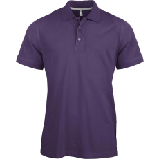 KARIBAN Férfi rövid ujjú galléros piké póló, Kariban KA241, Purple-2XL