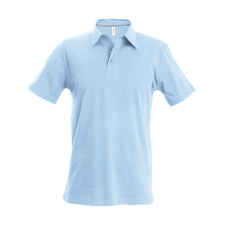 KARIBAN Férfi rövid ujjú galléros piké póló, Kariban KA241, Sky Blue-3XL férfi póló