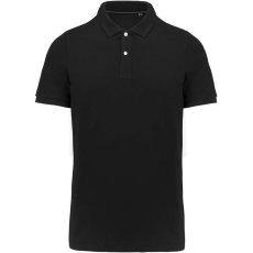 KARIBAN Férfi rövid ujjú galléros piké póló, SUPIMA pamutból, Kariban KA2000, Black-XL
