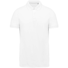 KARIBAN Férfi rövid ujjú galléros piké póló, SUPIMA pamutból, Kariban KA2000, White-2XL