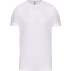 KARIBAN férfi rövid ujjú környakas sztreccs póló KA3012, White-2XL